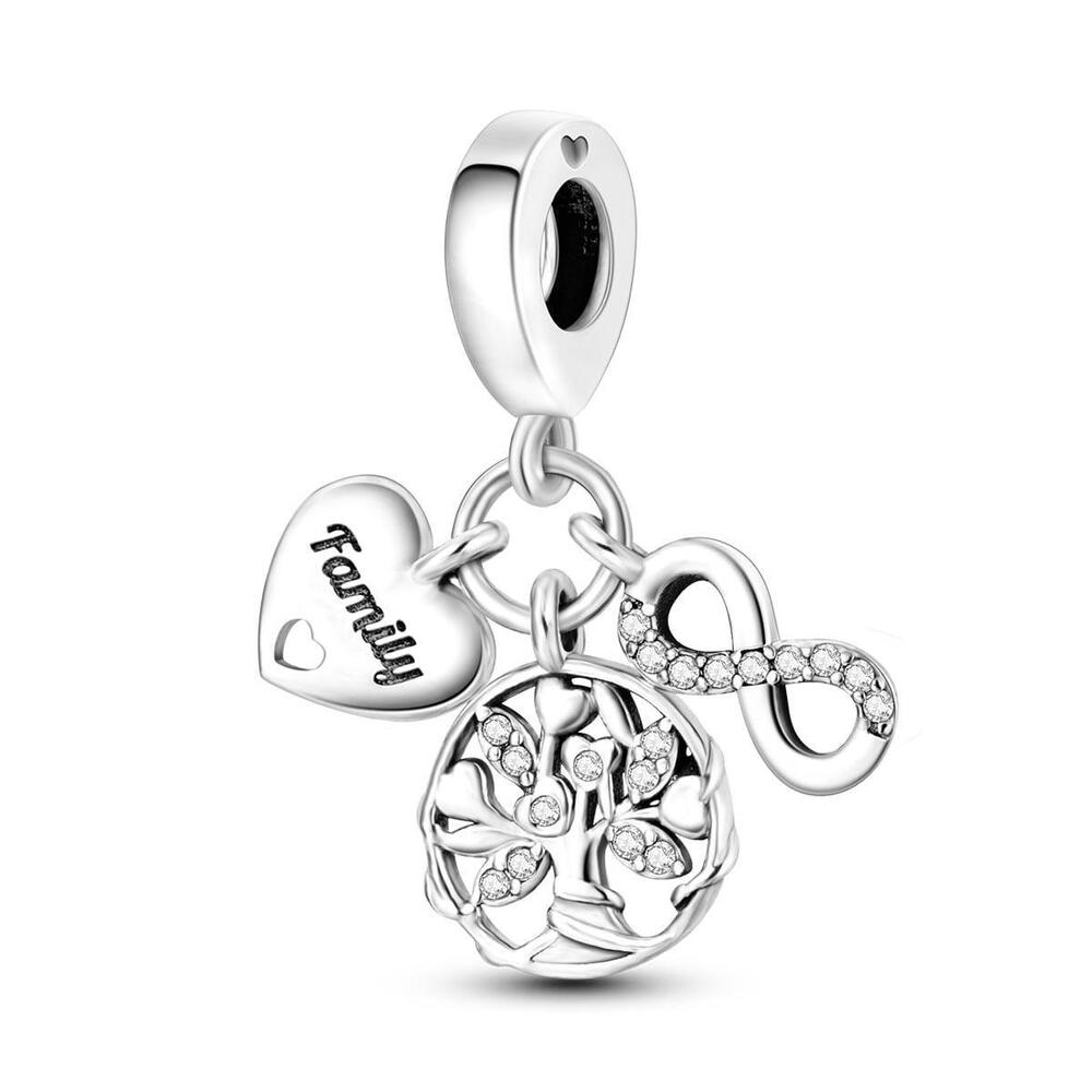Pandora Style 925 Sterling Silver Charms, Tree of life family charm